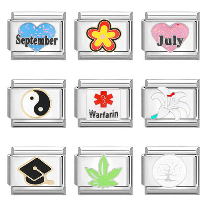 DIY Steel Bottom Module Personalized Retro Handmade Craft Bracelet Accessories