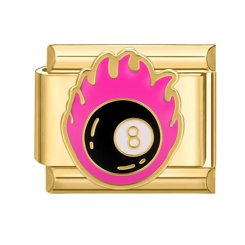 Pink Flame 8 Ball