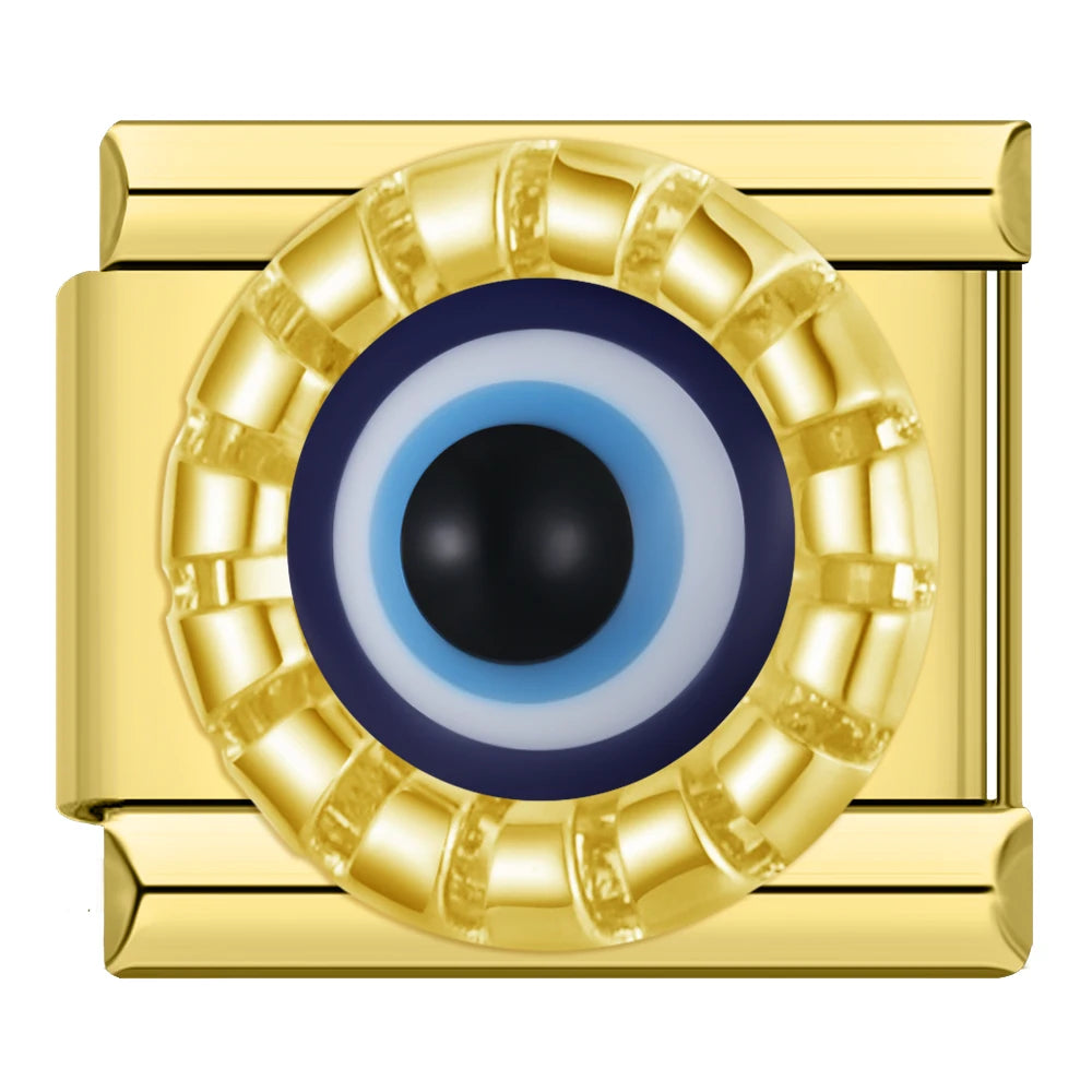 Gold Evil Eye Gem