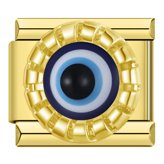 Gold Evil Eye Gem